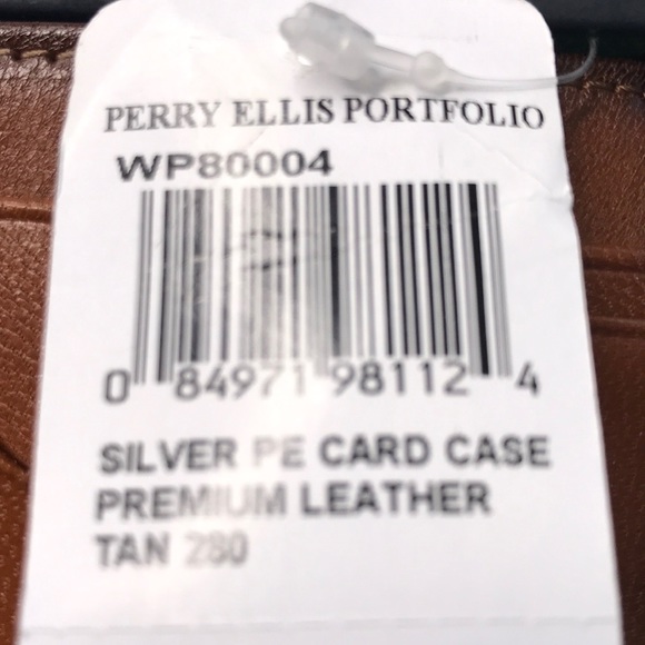 Perry Ellis Portfolio Card Case Wallet Tobacco - Picture 4 of 4